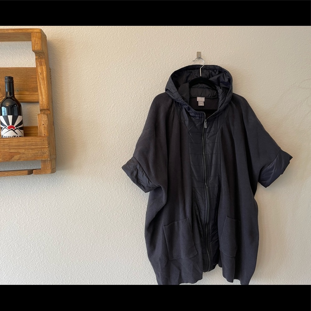 Chico’s black short sleeve jacket L/XL